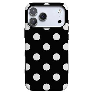 Casely Iphone 15 Pro Polka Dots High Contrast Design Case.